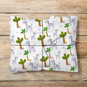 Carta da regalo zebrata, carta da regalo safari nella giungla, rotolo di carta da regalo con divertenti animali novità nel Regno Unito, carta da regalo per baby shower e compleanni, decopatch