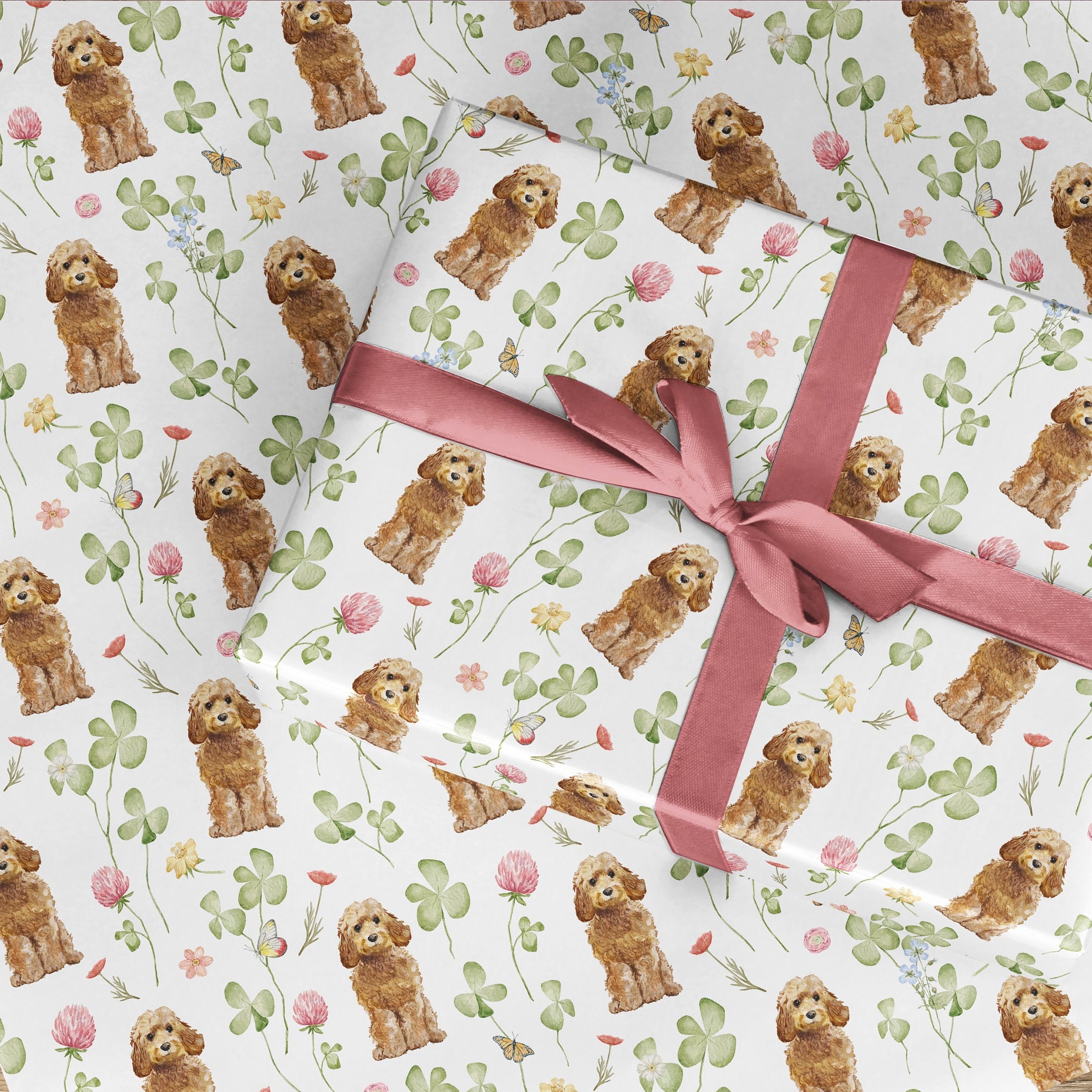 Pretty Cockapoo Wrapping Paper Roll Any Occasion Cute - Etsy
