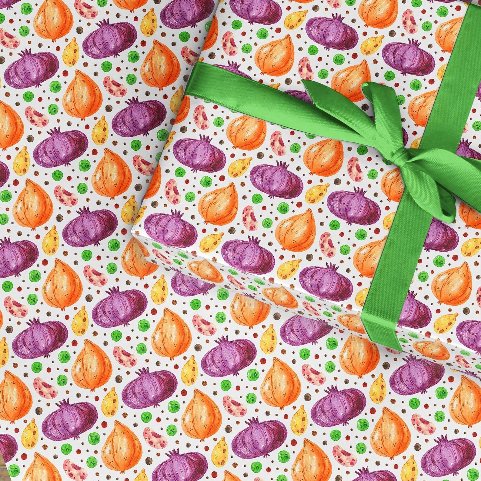 Vegetable wrapping paper, allotment gift smallholder present, gardening