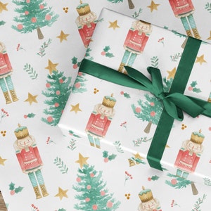 Papel de embrulho quebra-nozes, papel de embrulho soldado de natal, papel de embrulho para presente de natal, bailarina rato rei drosselmeyer clara fada sugarplum