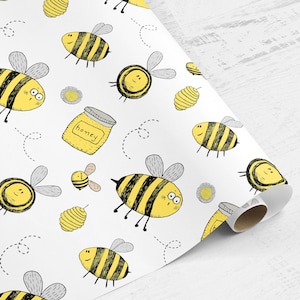 Inpakpapierrol honingbij cadeaupapier cadeaupapier, honingimker Apiology stuifmeel propolis koninginnengelei