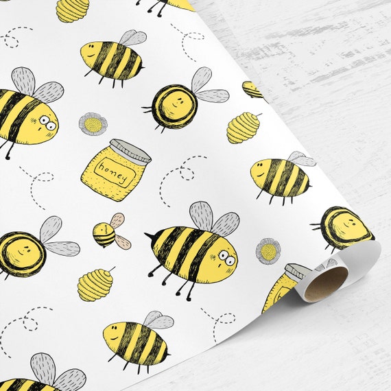 Wrapping Paper Roll Honey Bee Wrapping Paper Gift Wrap, Honey Beekeeper  Apiology Pollen Propolis Royal Jelly 