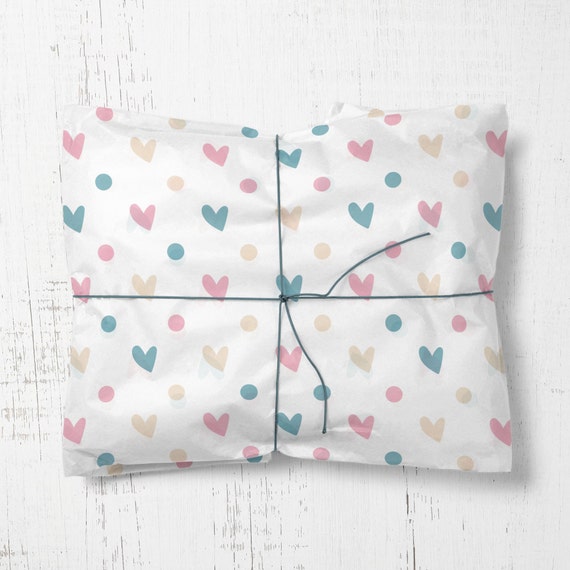 Wedding Wrapping Paper Roll Heart Valentine Wrap Your Heart Etsy