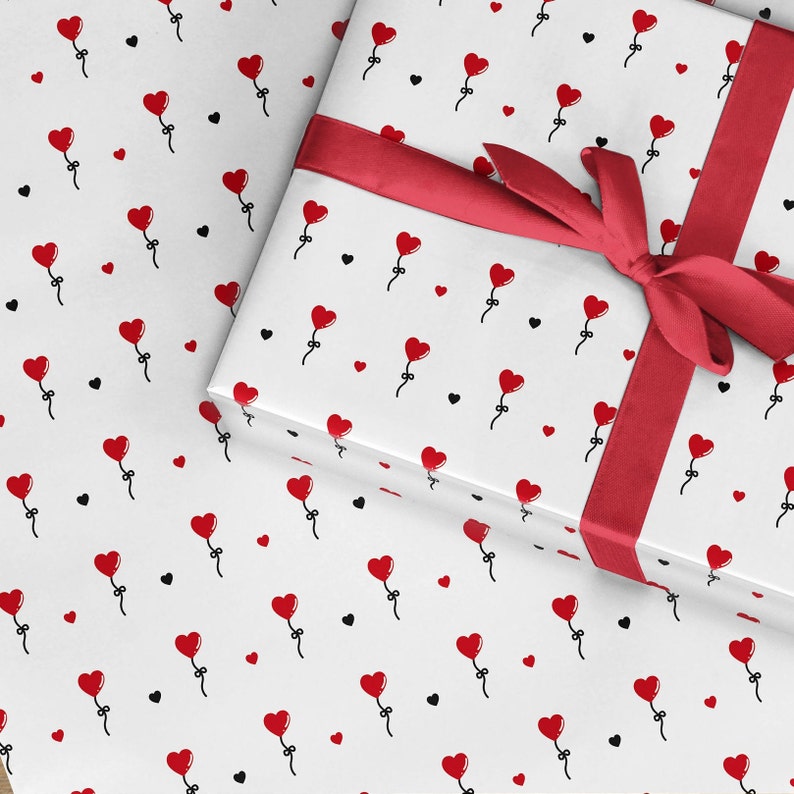 XOXO Foil Gift Wrap Wrapping Paper 2 Sheet 2 Tags Hugs Kisses Birthday Valentine