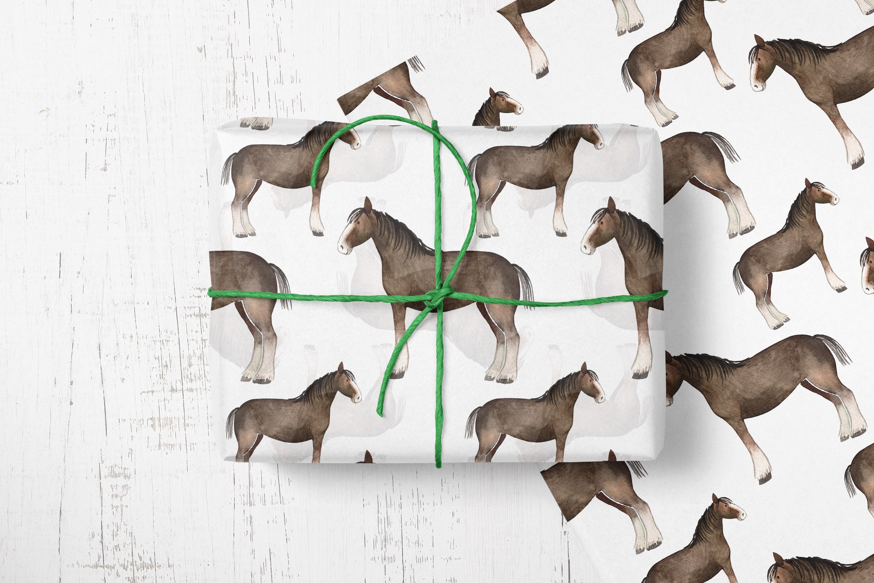 Pferd Packpapier Pferd Geschenkpapier Pony Geschenk Etsy