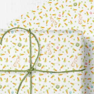 Rotolo di carta da regalo, carta da regalo a forma di coniglio pasquale, carta da regalo a forma di coniglio pasquale, bambine pasquali, bambini pasquali