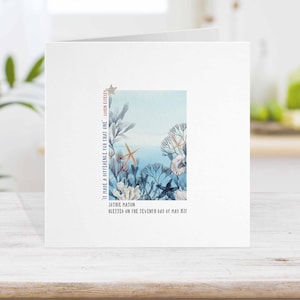 Tarjeta de bautizo del océano Reino Unido, tarjeta de bautismo personalizada, tarjeta religiosa bíblica, tarjetas de fe cristiana de bautismo, tarjeta de bautismo jw, tarjeta v5
