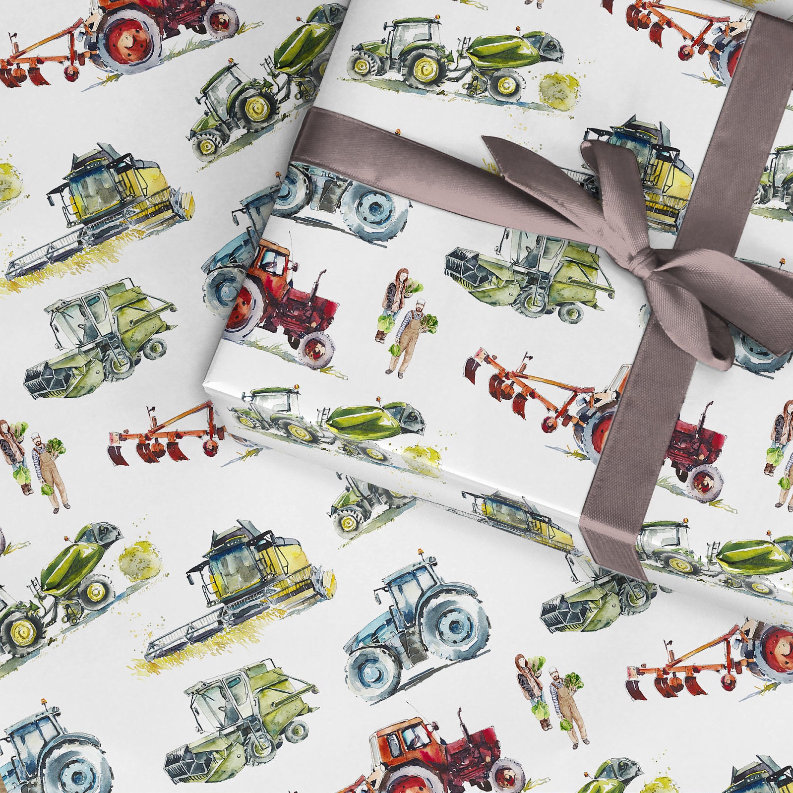 Mpanwen Construction Wrapping Paper for Boys Kids, 12 Sheets Truck Gift  Wrap Tractor Wrapping Paper for Christmas Birthday Holiday - 20 x 29.5  Inches