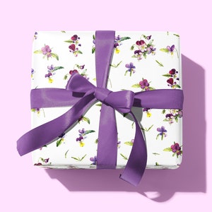 Geschenkpapierrolle, Veilchen Blumen Frühling Sommer Wildblumen