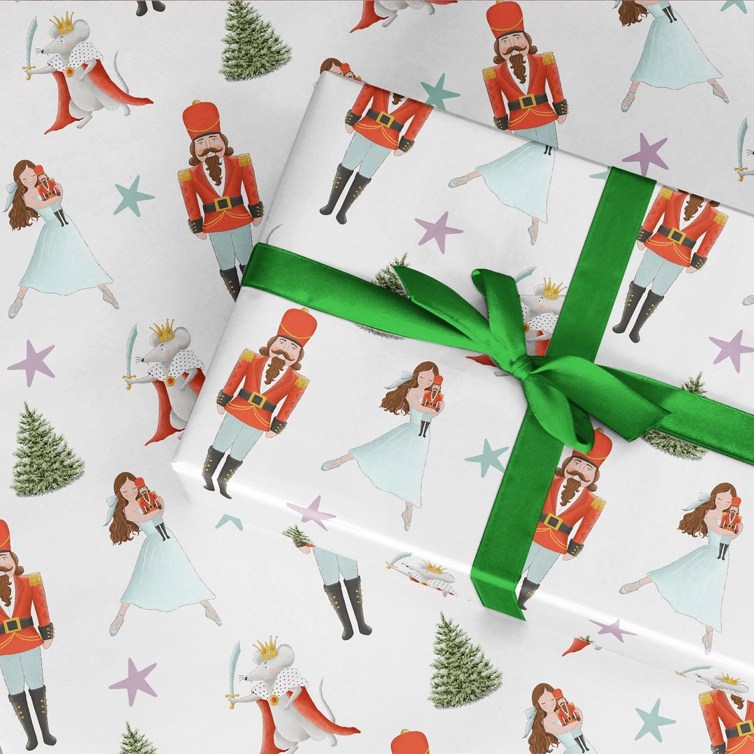Nutcracker Wrapping Paper, Christmas Wrapping Paper, Christmas