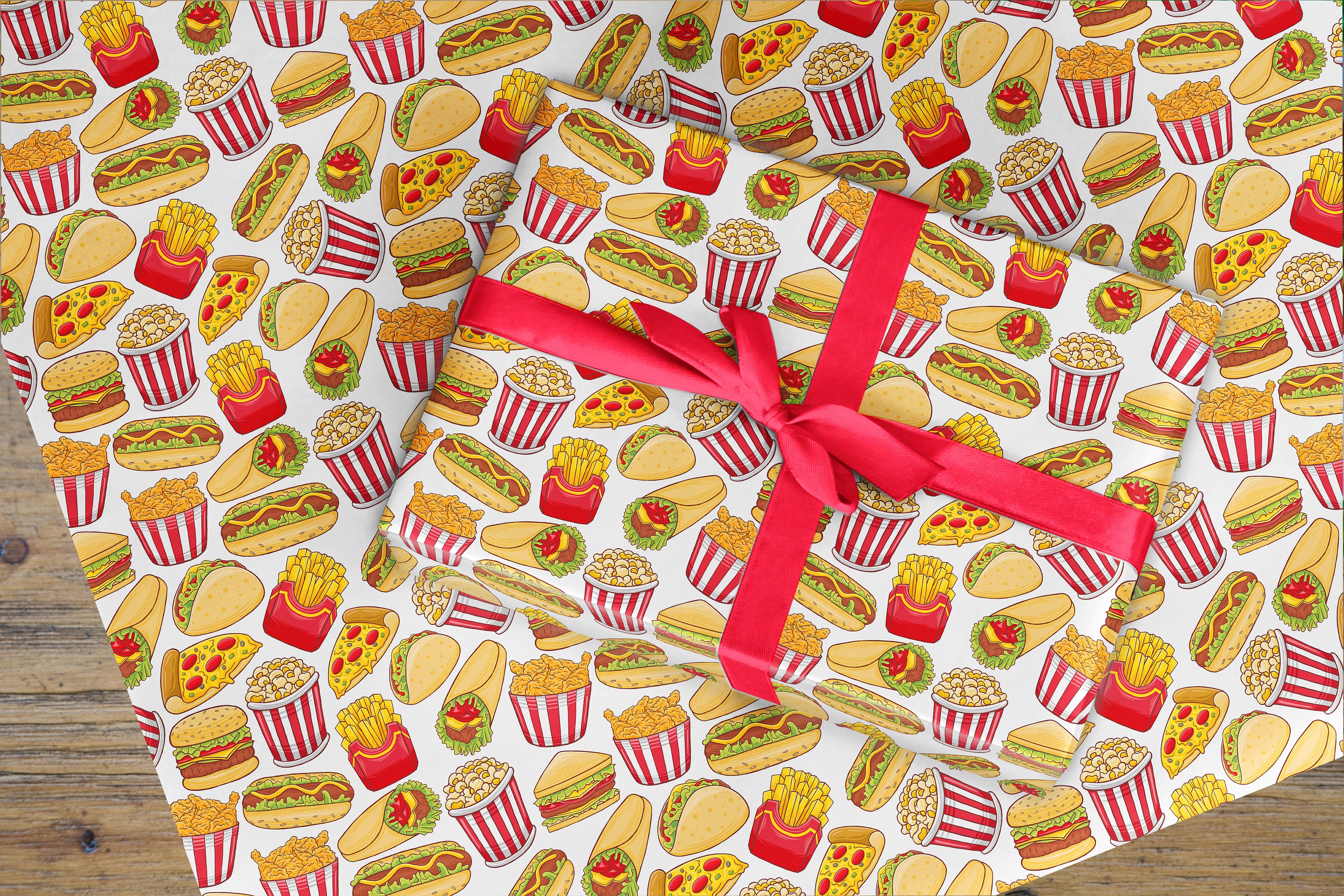 Wrapping Paper Roll Takeaway Fast Food Wrapping Paper, Hamburger