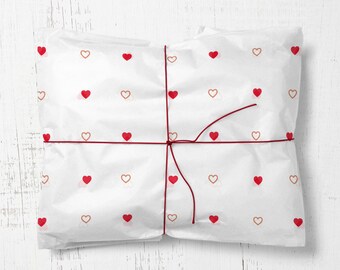 Heart Wrapping paper, Valentine wrapping paper, Wrapping paper for, Wrap your heart earrings and gifts in beautiful wrapping paper, red