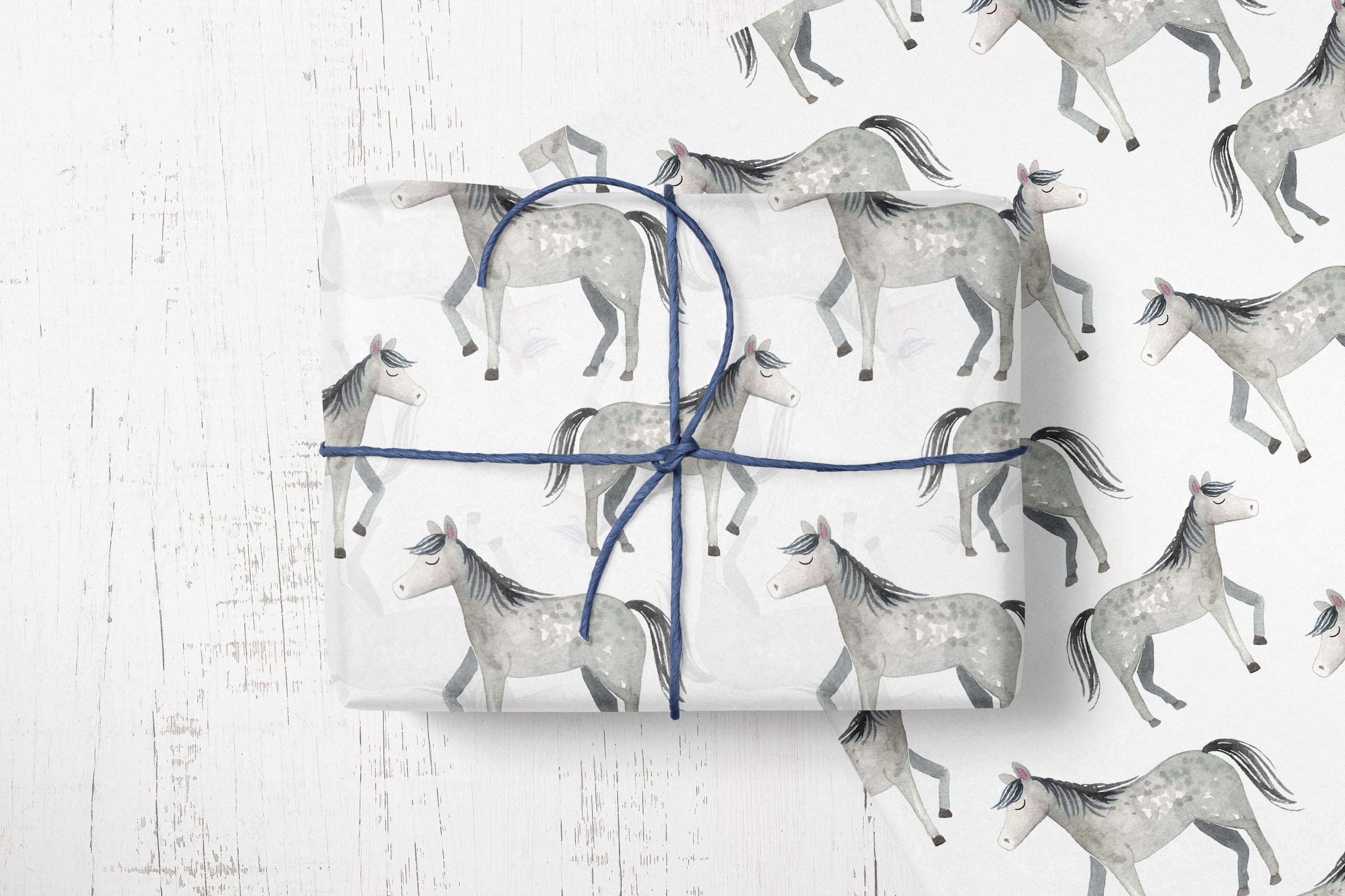 Pferd Packpapier Pferd Geschenkpapier Pony Geschenk Etsy