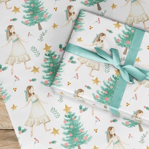 Papel de embrulho Clara Quebra-nozes, Papel de embrulho Soldado de Natal, Papel de embrulho para presente de Natal, Rei Rato Bailarina Fada Açucarada Drosselmeyer