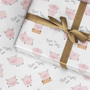 Papier d'emballage de cochon, papier d'emballage de cochon, emballage cadeau en papier d'emballage de ferme, papier d'emballage d'anniversaire pour, papier d'emballage amusant pour, garçons filles