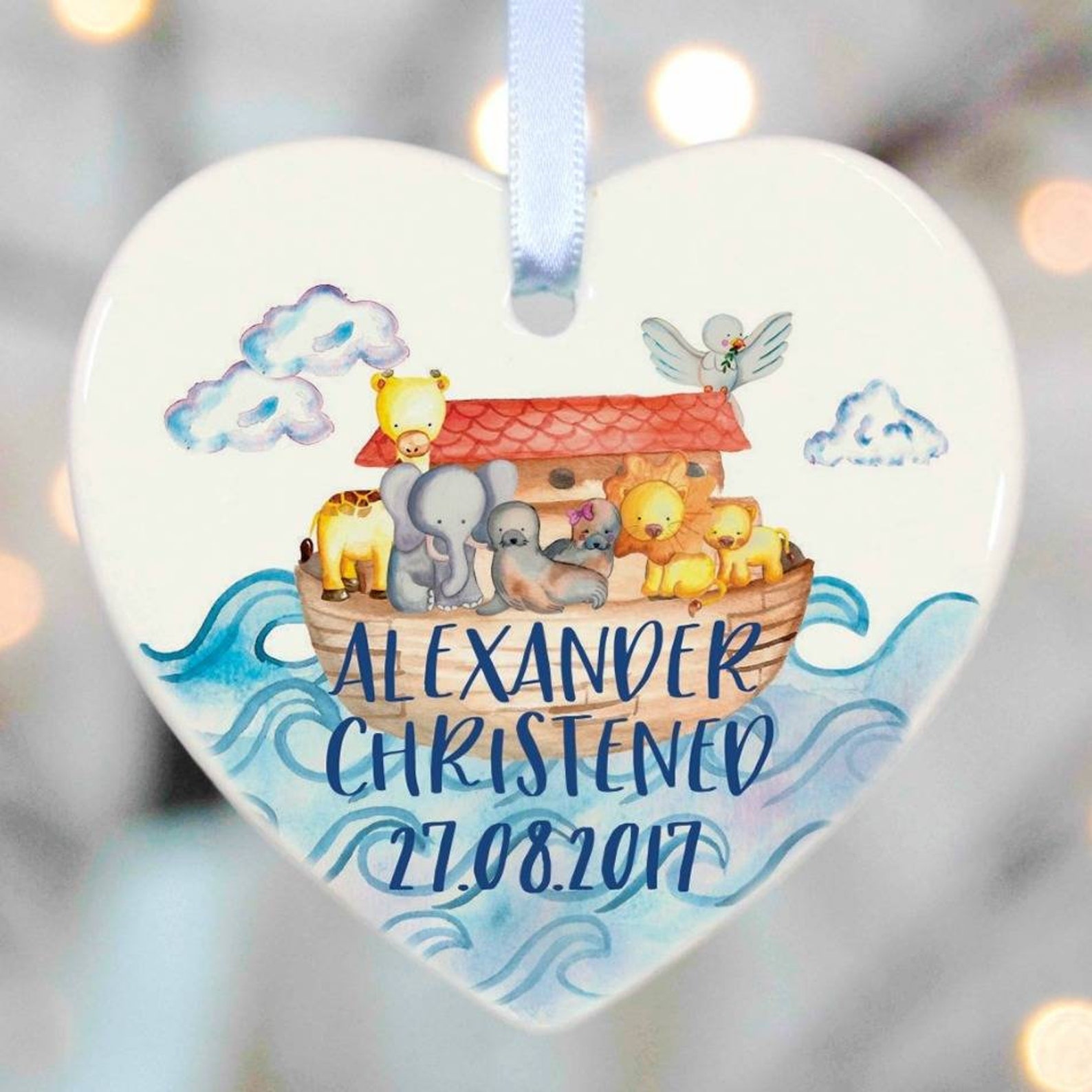 Noah's Ark Personalised Christening Gift Etsy