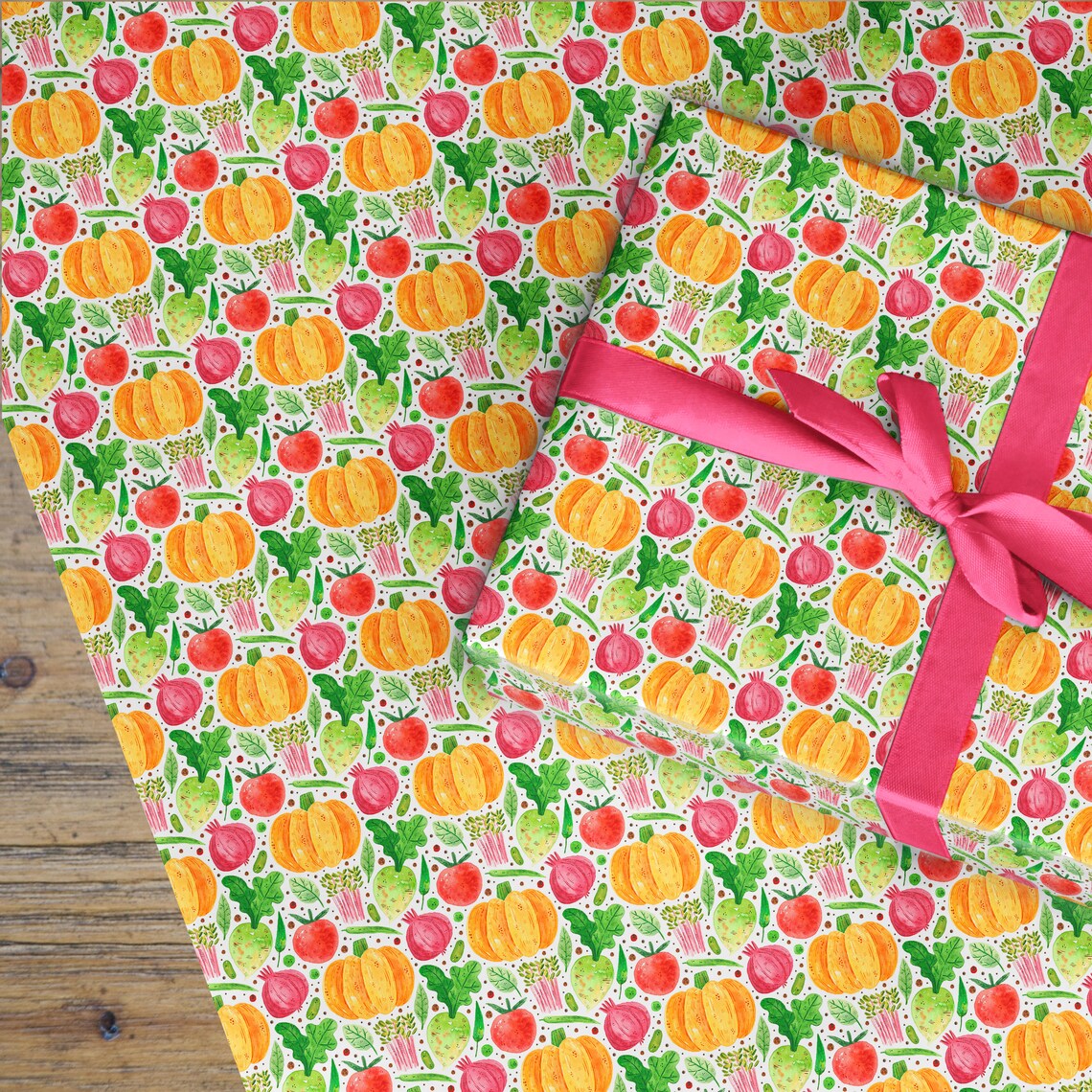 Vegetable Wrapping Paper Allotment Gift Smallholder Present Etsy UK