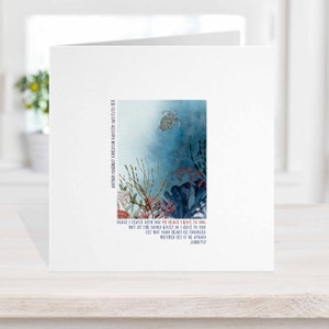 Cartão de batismo para meninos ou meninas no Reino Unido, cartão de batismo personalizado, cartão religioso da Bíblia, cartões de fé cristã, cartão de batismo jw, tartaruga oceano