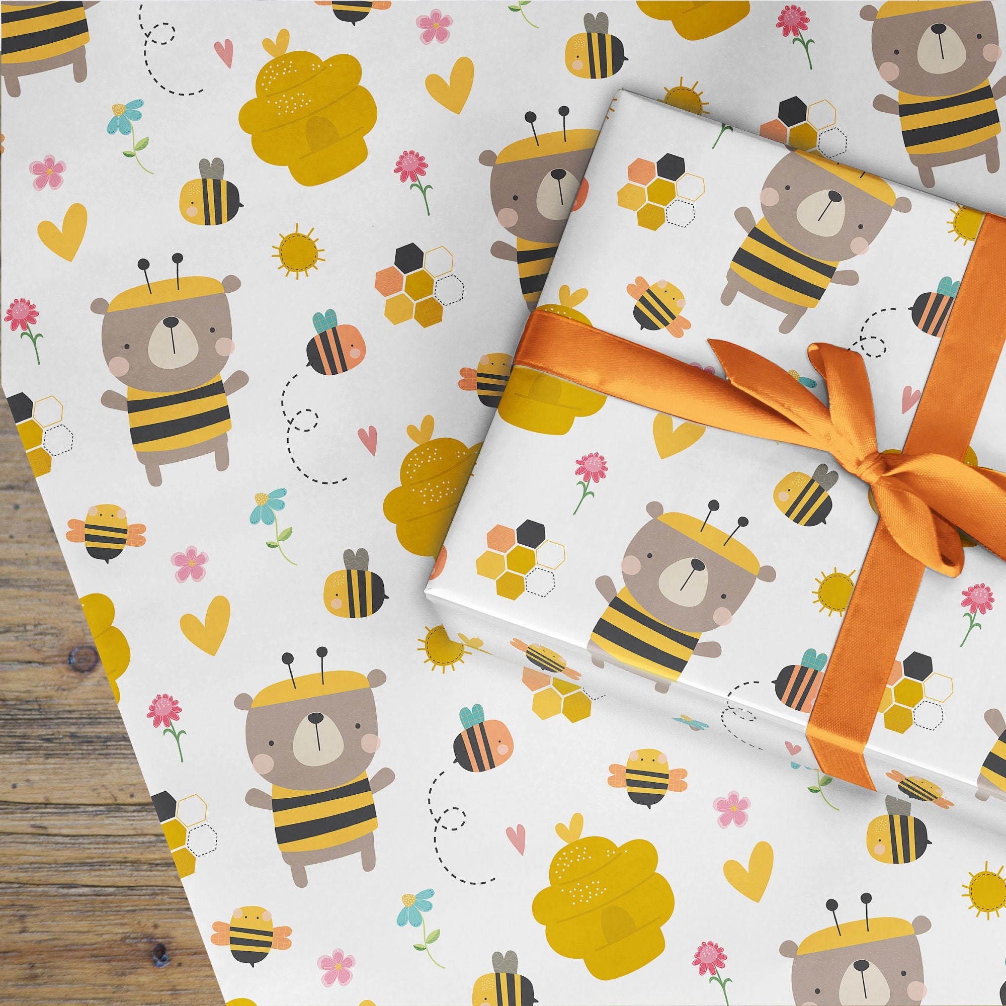 Honey Bee Beekeeping Giftwrap Wrapping Paper