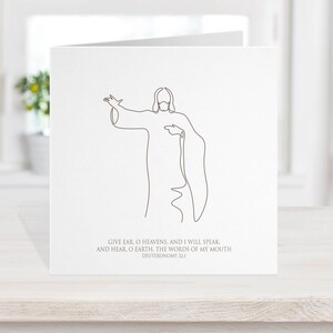 Tarjeta de bautizo de bautismo, tarjeta de escuchar a Jesús, tarjeta religiosa de la Biblia, tarjeta de las Escrituras cristianas, tarjetas de fe, tarjeta de bautismo jw, WWJD v8