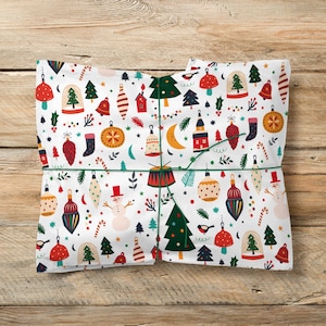 Carta da regalo natalizia scandinava, carta da regalo natalizia per bambini, carta da regalo di Natale, carta da regalo natalizia luminosa, carta da regalo scandinava colorata