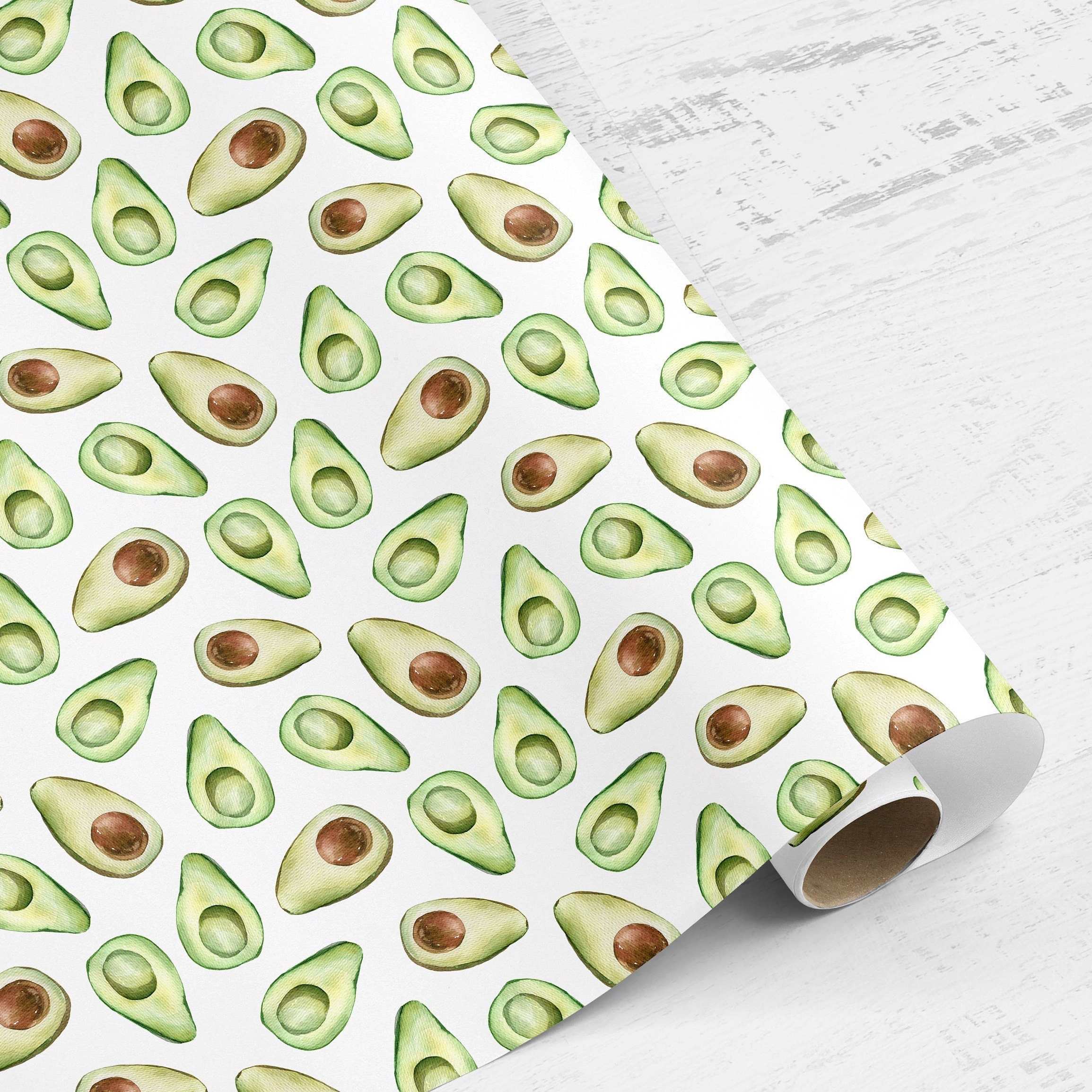 Avocado Wrapping Paper Roll Alligator Pear Gift Wrap Fun Etsy
