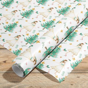 Clara Roll Papel de embrulho de Natal quebra-nozes, Papel de embrulho de Natal para crianças, Soldado Bailarina Rei Rato Drosselmeyer Fada de Açúcar e Ameixa