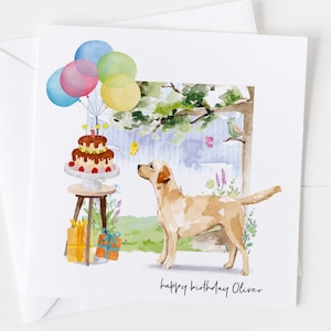 Cartão de aniversário de Labrador e papel de embrulho correspondente, qualquer idade, cartão de aniversário de cachorro para, cartão de animal de estimação, decoração de presentes de laboratório, aniversário de bebê furbaby de melhor amigo
