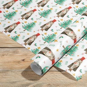 Papel de embrulho de Natal Drosselmeyer Roll Nutcracker, Papel de embrulho de Natal para crianças, Soldado Bailarina Sugar Plum Fairy Clara Mouse King