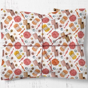 Strick-Geschenkpapier, Häkel-Geschenkpapier, Designer-Geschenkpapier, Verpacken Sie Ihre Strickmustergeschenke in einem schönen Geschenkpapier
