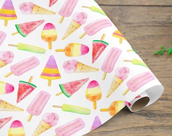 Papel para envolver helados: Delicias divertidas de verano para envolver regalos