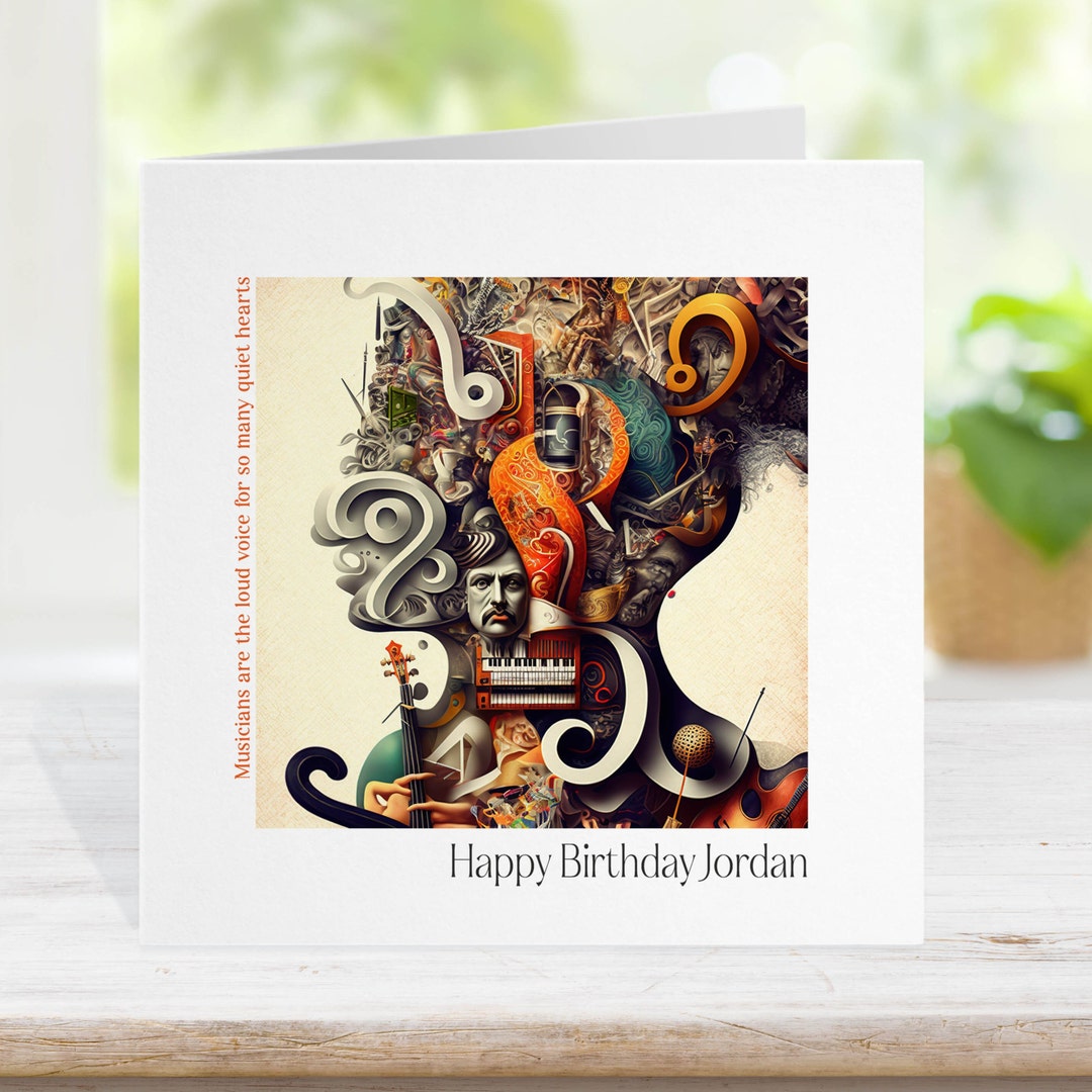 Music Birthday Card, Composer Musical Musician Card, Birthday Card for