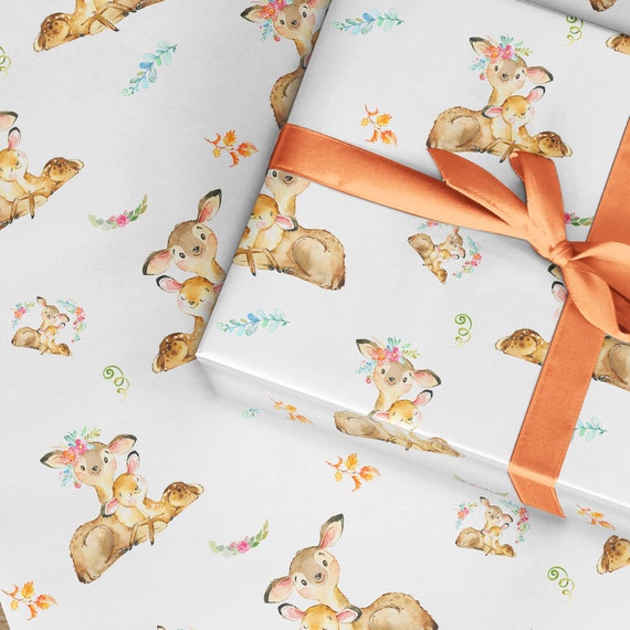 New Baby Wrapping Paper, Baby Shower Gift Wrap, Boy Girl Unisex