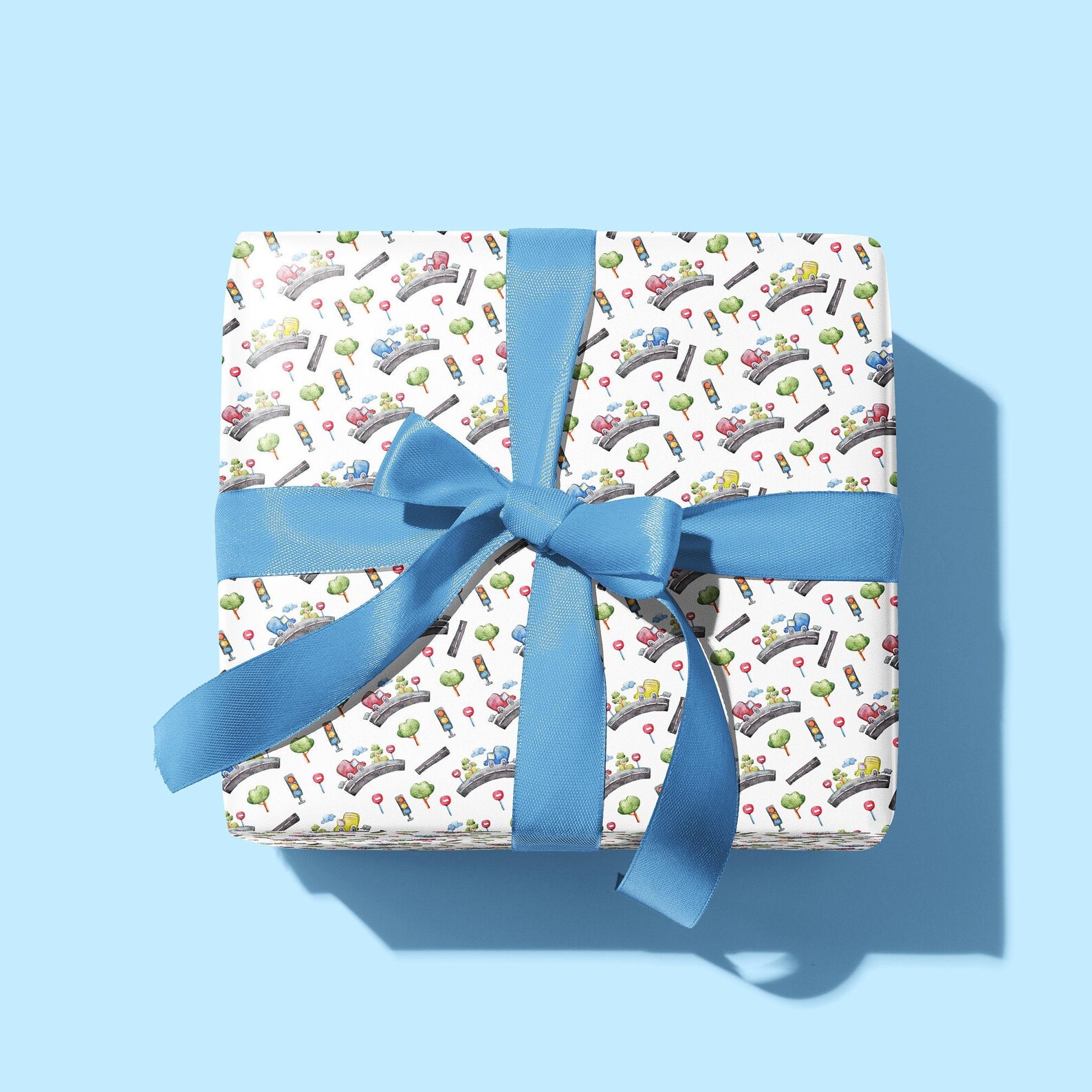 Wrapping paper roll Car lorry vehicles trucks | Etsy