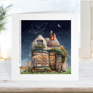Geburtstagskarte Steinbock, Fantasy Fairy Shop Hexe Folklore, Sternbild Wicca Karte (Dragon Magier Zauber Shop #b5)