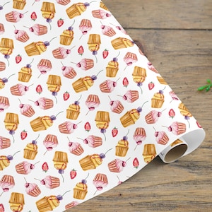 Rollo de papel para envolver cupcakes, papel para envolver pasteles, papel para decorar alimentos, papel para envolver postres, divertido rollo de papel para envolver pasteles de cumpleaños en el Reino Unido