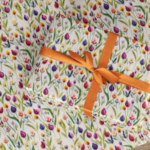 Carta da regalo Tulipano 3D, Effetto Ricamo 3D, Fiori da cucire su carta, Fiori di siepe selvatica di tulipani margherita, Festa della mamma Compleanno Carino
