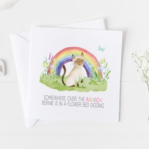 Carte commémorative pour animaux de compagnie de chat. Cadeau commémoratif pour votre animal de compagnie v5