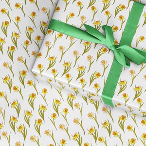 Narzisse Geschenkpapier, Blumen Geschenkpapier, Geschenkpapier, Geschenkpapier, Geschenkpapier, Geschenkpapier, Aquarell Geschenk, Geschenkpapier