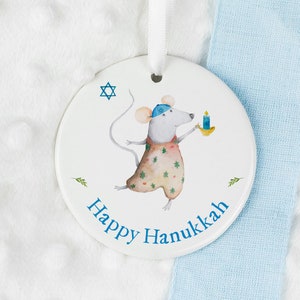 Chanoeka cadeau, Chanoeka viering hangend keramiek of houten cadeau...Han07