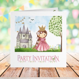 Personalisierte Prinzessin Einladung, Geburtstagseinladung, Märchen lädt Spaß nette Kinderparty ein, 1.2.3.4.5.6.7.8.9.10.12