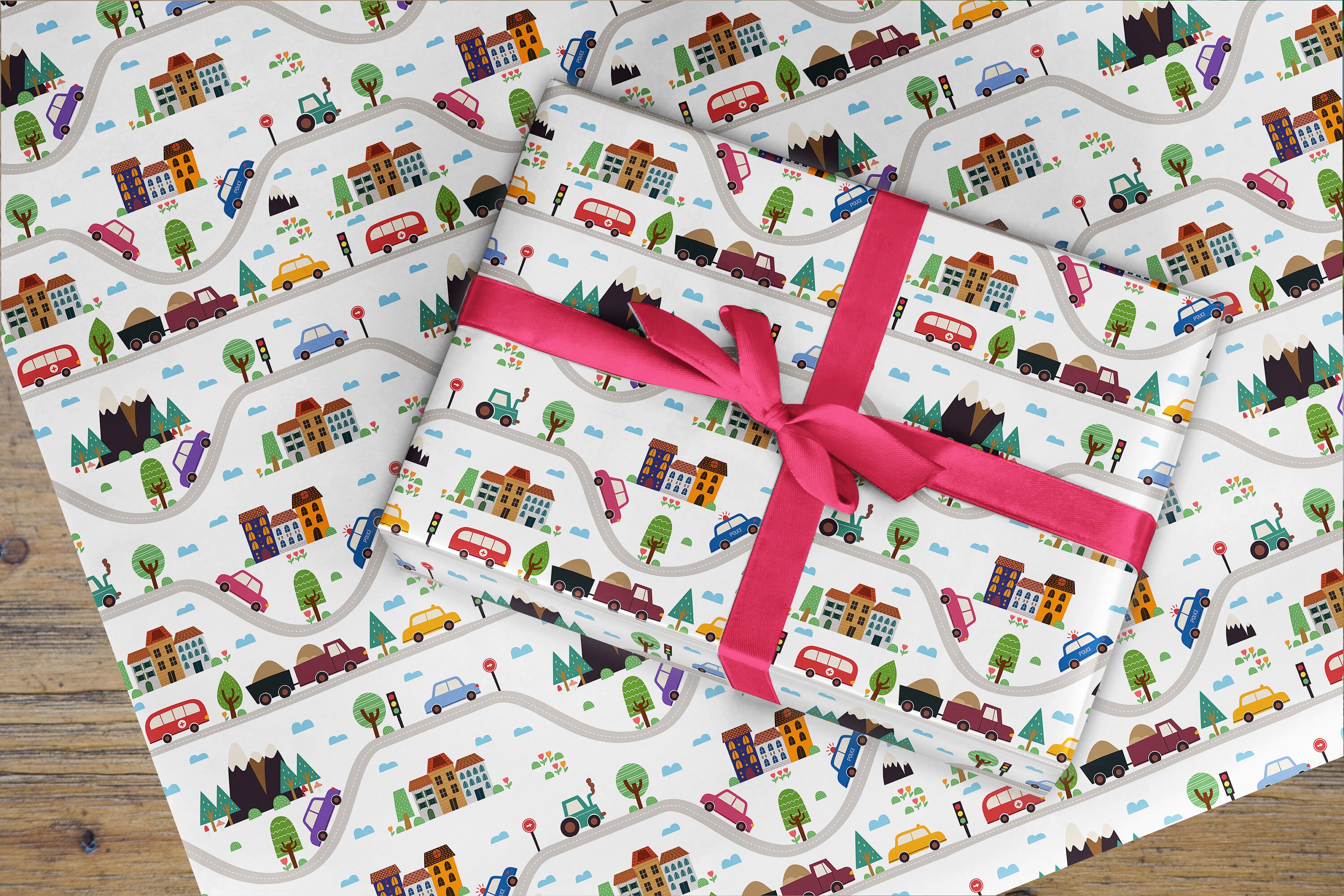 Cars wrapping paper Driving test wrapping paper 1st Car Etsy 日本