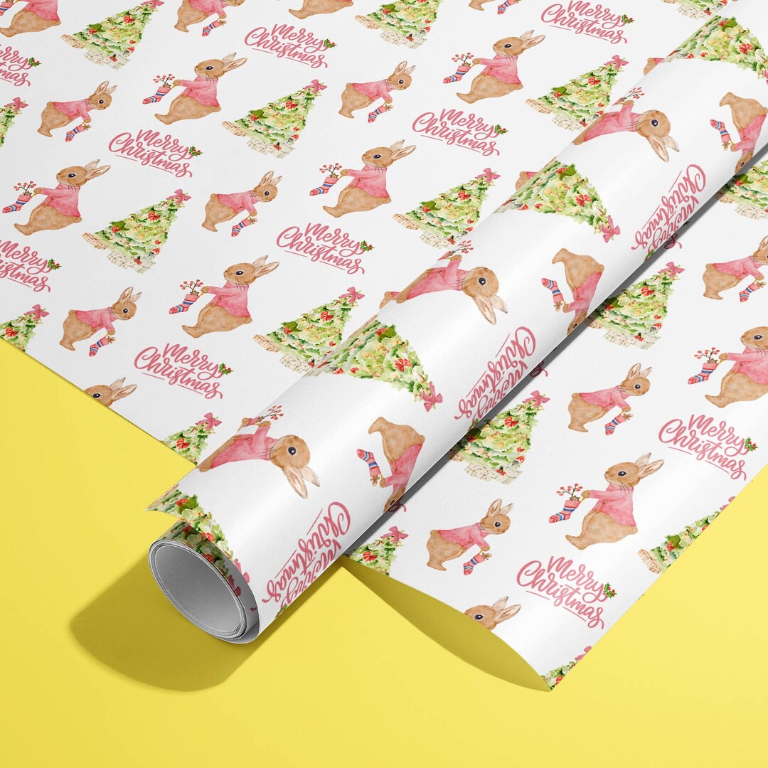 Christmas Wrapping Paper Roll UK Christmas Girl Wrapping Etsy