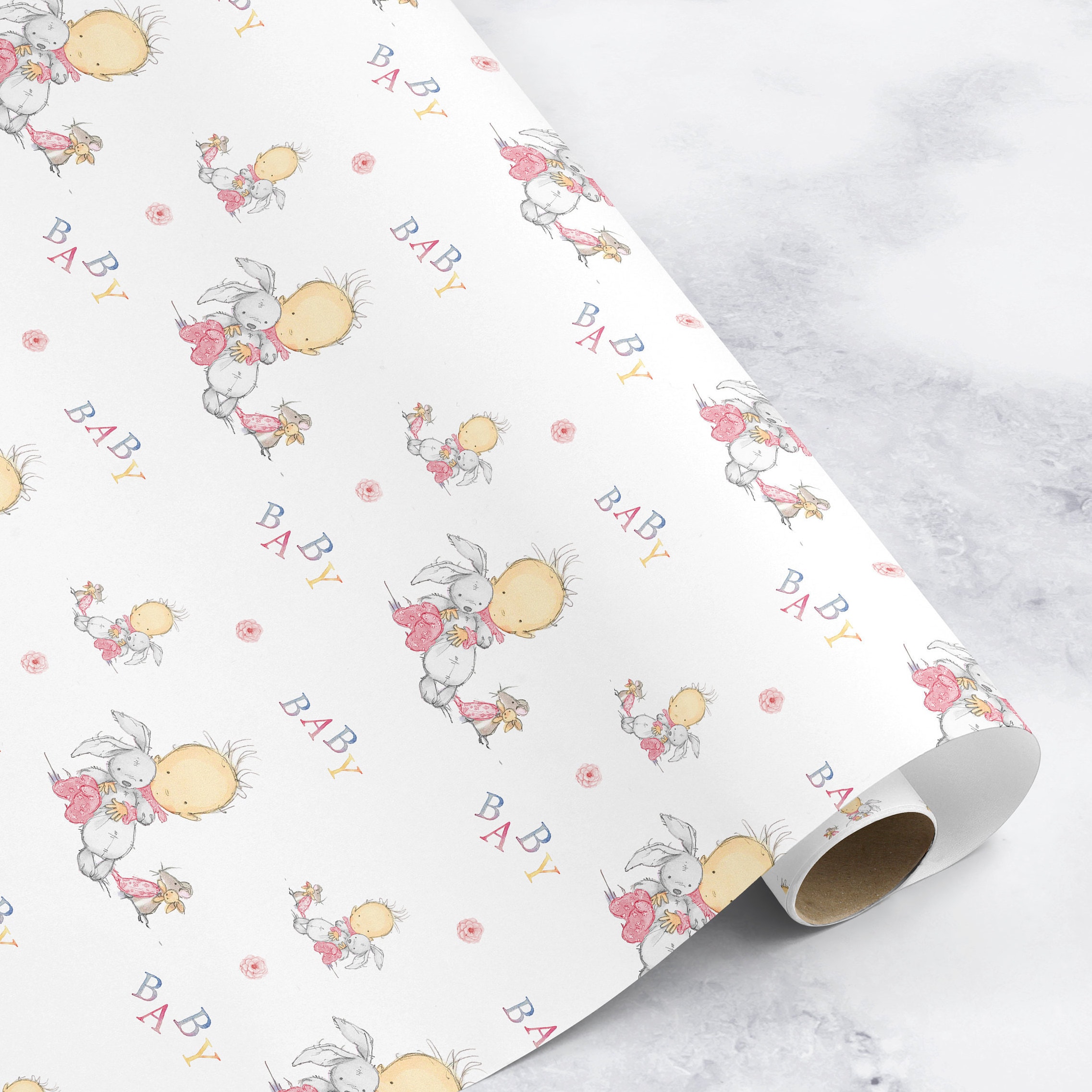 Wrapping Paper Roll, Baby Boy wrapping paper gift wrap, New boy