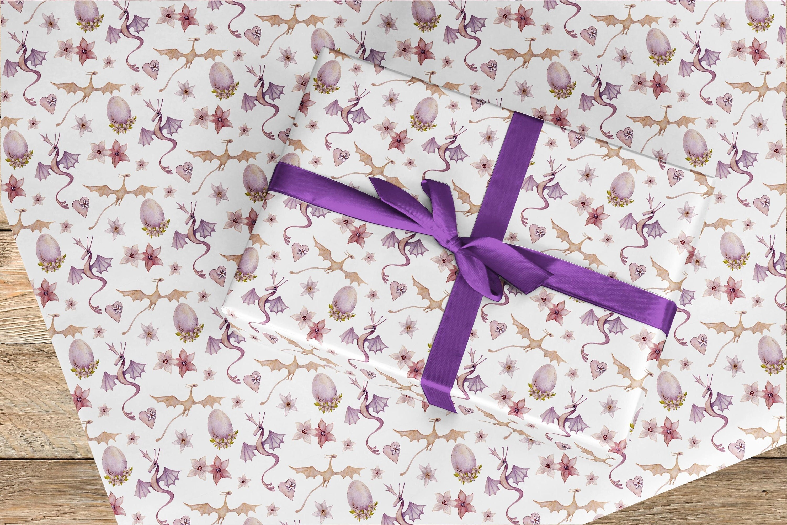 Dragon wrapping paper, Egg dragonslayer gift wrap, tiamat dragonology gifts, fun mythical magical creature paper, enchanting presents