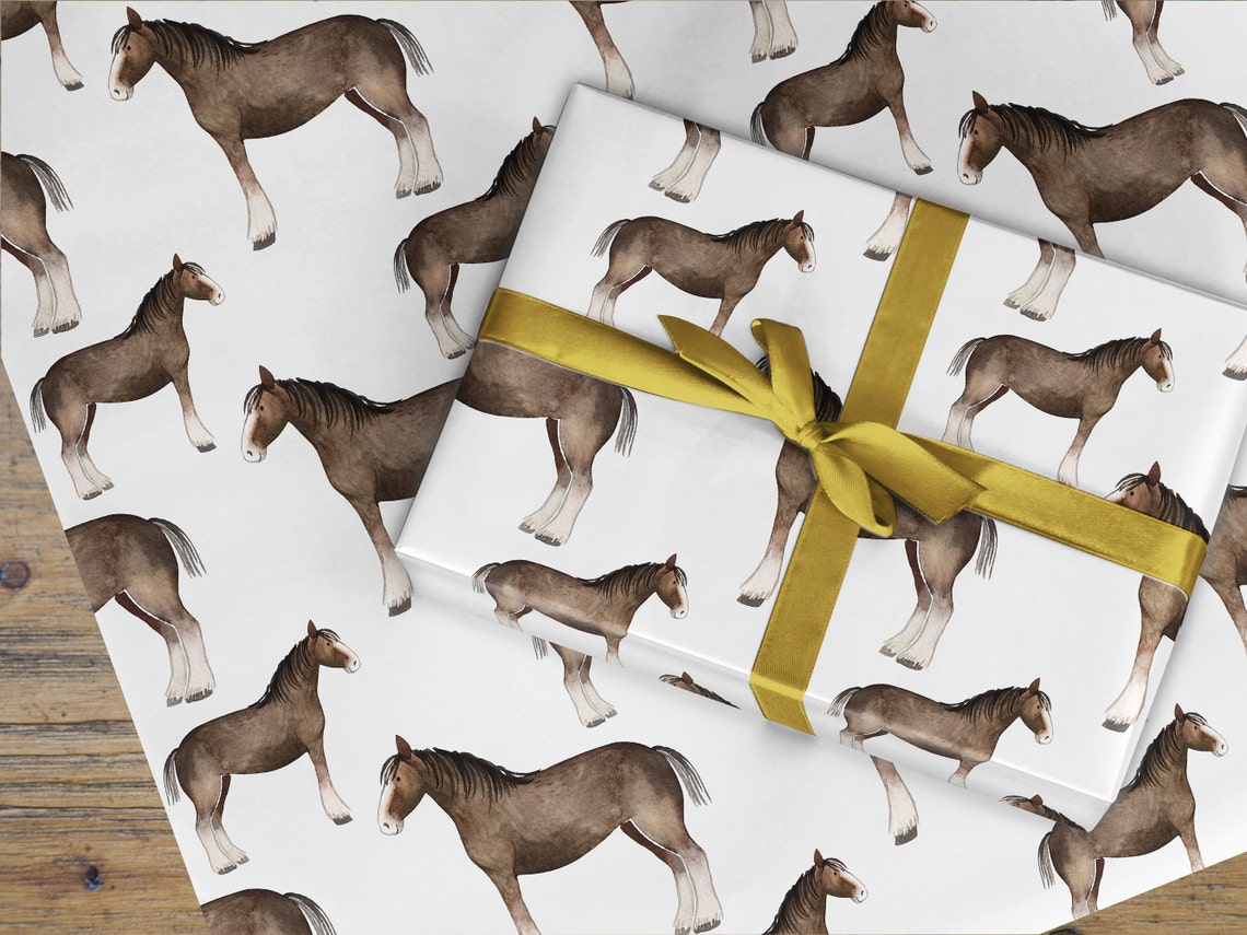 Horse Wrapping Paper Horse Gift Wrap Pony Gift Wrapping Etsy UK