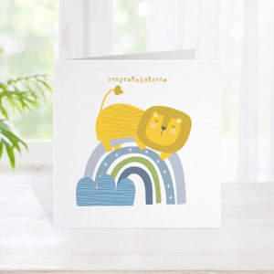 carte bébé garçon, 1er anniversaire personnalisée, carte grand-parent, carte félicitations bébé fils fille
