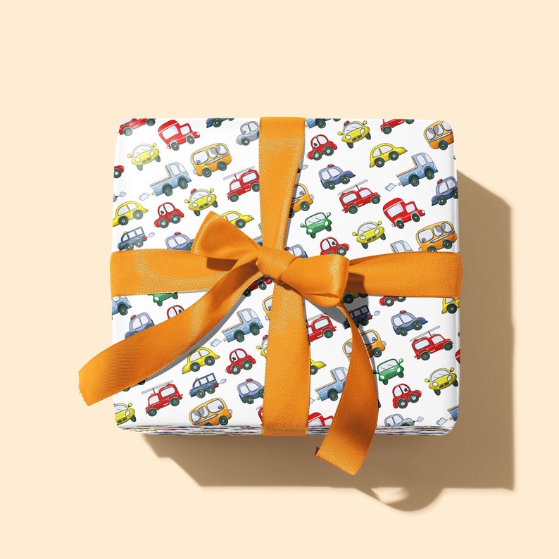 Wrapping Paper Roll Car Driving Test Etsy