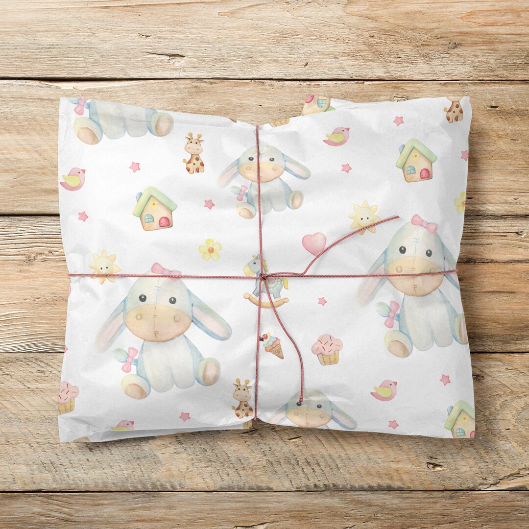 Wrapping Paper Roll New Baby Girl Wrapping Paper Gift Wrap Etsy