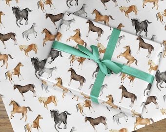 Horse Wrapping Paper Roll: Equine Gift Wrap